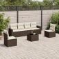 Preview: ARDEBO.de - 7-tlg. Garten-Sofagarnitur mit Kissen Braun Poly Rattan