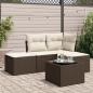 Preview: ARDEBO.de - 5-tlg. Garten-Sofagarnitur mit Kissen Braun Poly Rattan