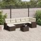 Preview: ARDEBO.de - 8-tlg. Garten-Sofagarnitur mit Kissen Braun Poly Rattan