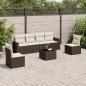 Preview: ARDEBO.de - 7-tlg. Garten-Sofagarnitur mit Kissen Braun Poly Rattan