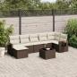 Preview: ARDEBO.de - 8-tlg. Garten-Sofagarnitur mit Kissen Braun Poly Rattan