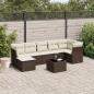 Preview: ARDEBO.de - 8-tlg. Garten-Sofagarnitur mit Kissen Braun Poly Rattan