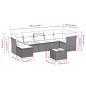 Preview: 8-tlg. Garten-Sofagarnitur mit Kissen Braun Poly Rattan