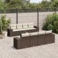 Preview: ARDEBO.de - 9-tlg. Garten-Sofagarnitur mit Kissen Braun Poly Rattan