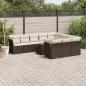 Preview: ARDEBO.de - 11-tlg. Garten-Sofagarnitur mit Kissen Braun Poly Rattan