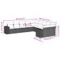 Preview: 10-tlg. Garten-Sofagarnitur mit Kissen Braun Poly Rattan