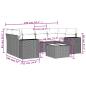 Preview: 7-tlg. Garten-Sofagarnitur mit Kissen Braun Poly Rattan