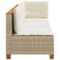 Preview: Gartensofa mit Kissen 3-Sitzer Beige Poly Rattan