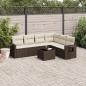 Preview: ARDEBO.de - 7-tlg. Garten-Sofagarnitur mit Kissen Braun Poly Rattan