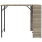 Preview: 5-tlg. Garten-Essgruppe Klappbar Hellgrau Poly Rattan