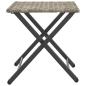 Preview: 5-tlg. Garten-Essgruppe Klappbar Hellgrau Poly Rattan