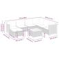 Preview: 8-tlg. Garten-Sofagarnitur mit Kissen Beige Poly Rattan