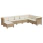Preview: 8-tlg. Garten-Sofagarnitur mit Kissen Beige Poly Rattan