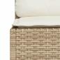 Preview: 10-tlg. Garten-Sofagarnitur mit Kissen Beige Poly Rattan