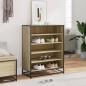 Preview: Schuhschrank Sonoma Eiche 75x38x97,5 cm Holzwerkstoff Metall
