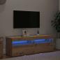 Preview: ARDEBO.de - TV-Schrank mit LED Artisan-Eiche 120x35x40 cm Holzwerkstoff
