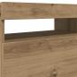 Preview: TV-Schrank mit LED Artisan-Eiche 120x35x40 cm Holzwerkstoff