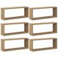 Preview: Wandregale 6 Stk. Artisan-Eiche 60x15x23 cm Holzwerkstoff