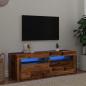 Preview: ARDEBO.de - TV-Schrank mit LED Altholz-Optik 120x35x40 cm Holzwerkstoff