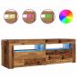 Preview: TV-Schrank mit LED Altholz-Optik 120x35x40 cm Holzwerkstoff