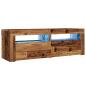 Preview: TV-Schrank mit LED Altholz-Optik 120x35x40 cm Holzwerkstoff