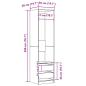 Preview: Kleiderschrank Altholz-Optik 50x50x200 cm Holzwerkstoff