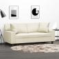 Preview: ARDEBO.de - 2-Sitzer-Sofa mit Zierkissen Creme 140 cm Kunstleder