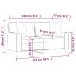 Preview: 2-Sitzer-Sofa mit Zierkissen Creme 140 cm Kunstleder