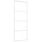 Preview: Schiebetür ESG-Mattglas und Aluminium 76x205 cm Weiß