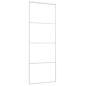Preview: Schiebetür ESG-Mattglas und Aluminium 76x205 cm Weiß