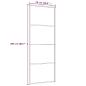 Preview: Schiebetür ESG-Mattglas und Aluminium 76x205 cm Weiß