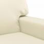 Preview: 3-tlg. Sofagarnitur mit Kissen Creme Kunstleder
