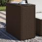 Preview: ARDEBO.de - Garten-Beistelltisch mit Glasplatte Braun 58x27,5x55 cm Rattan