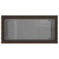 Preview: Garten-Beistelltisch mit Glasplatte Braun 58x27,5x55 cm Rattan