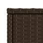 Preview: Garten-Beistelltisch mit Glasplatte Braun 58x27,5x55 cm Rattan