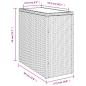 Preview: Garten-Beistelltisch mit Glasplatte Braun 58x27,5x55 cm Rattan