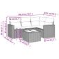 Preview: 5-tlg. Garten-Sofagarnitur mit Kissen Braun Poly Rattan