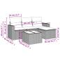 Preview: 5-tlg. Garten-Sofagarnitur mit Kissen Braun Poly Rattan