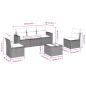 Preview: 6-tlg. Garten-Sofagarnitur mit Kissen Braun Poly Rattan
