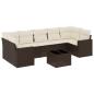 Preview: 8-tlg. Garten-Sofagarnitur mit Kissen Braun Poly Rattan