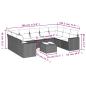 Preview: 10-tlg. Garten-Sofagarnitur mit Kissen Braun Poly Rattan