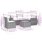 Preview: 6-tlg. Garten-Sofagarnitur mit Kissen Braun Poly Rattan