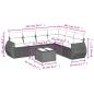 Preview: 7-tlg. Garten-Sofagarnitur mit Kissen Braun Poly Rattan