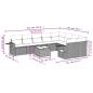 Preview: 10-tlg. Garten-Sofagarnitur mit Kissen Braun Poly Rattan