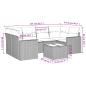 Preview: 7-tlg. Garten-Sofagarnitur mit Kissen Braun Poly Rattan