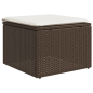 Preview: 5-tlg. Garten-Sofagarnitur mit Kissen Braun Poly Rattan