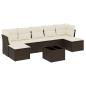 Preview: 8-tlg. Garten-Sofagarnitur mit Kissen Braun Poly Rattan