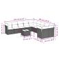 Preview: 11-tlg. Garten-Sofagarnitur mit Kissen Braun Poly Rattan