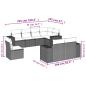 Preview: 8-tlg. Garten-Sofagarnitur mit Kissen Braun Poly Rattan