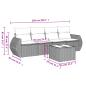 Preview: 5-tlg. Garten-Sofagarnitur mit Kissen Braun Poly Rattan